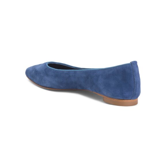 NUR ITALY Navy Made In Italy Suede Margherita Flats - Picture 2 of 2